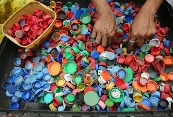 Sorting bottle caps